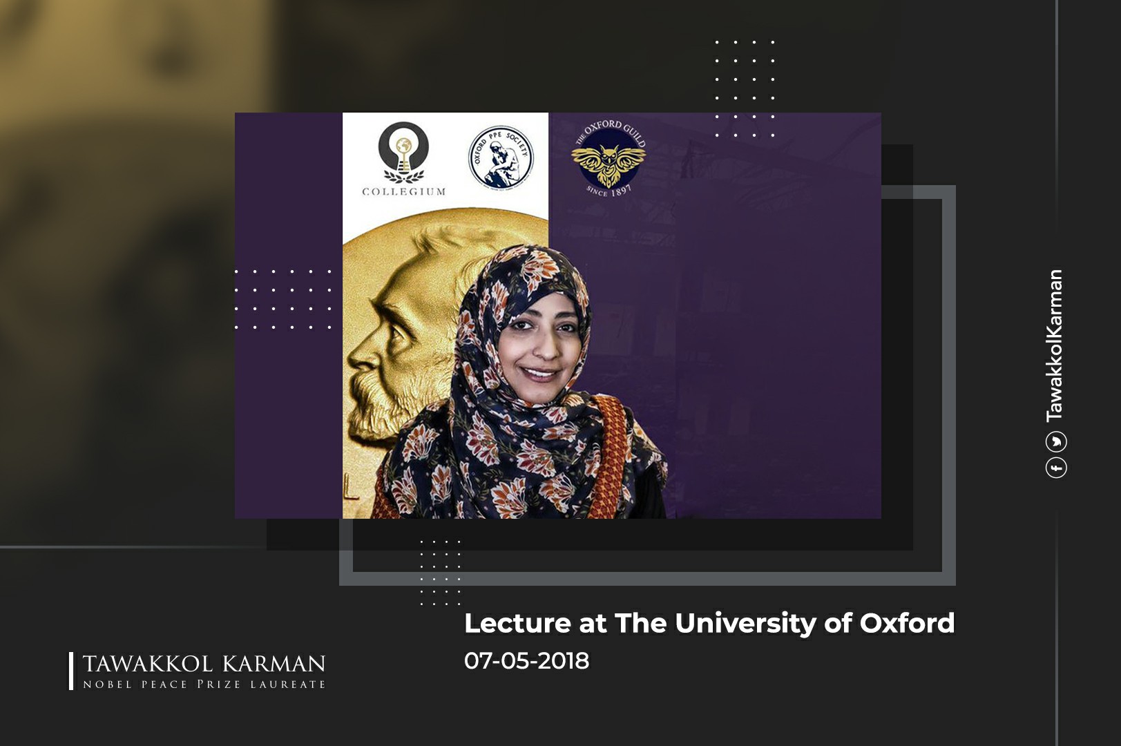 Lecture by Tawakkol Karman at The University of Oxford