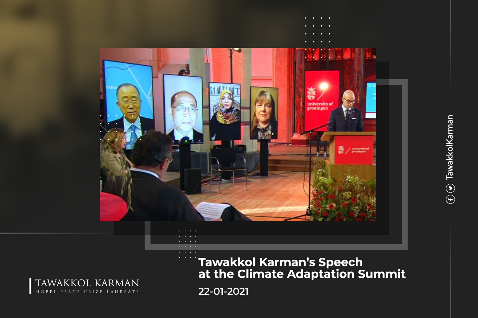 Tawakkol Karman’s Speech at the Climate Adaptation Summit 2021