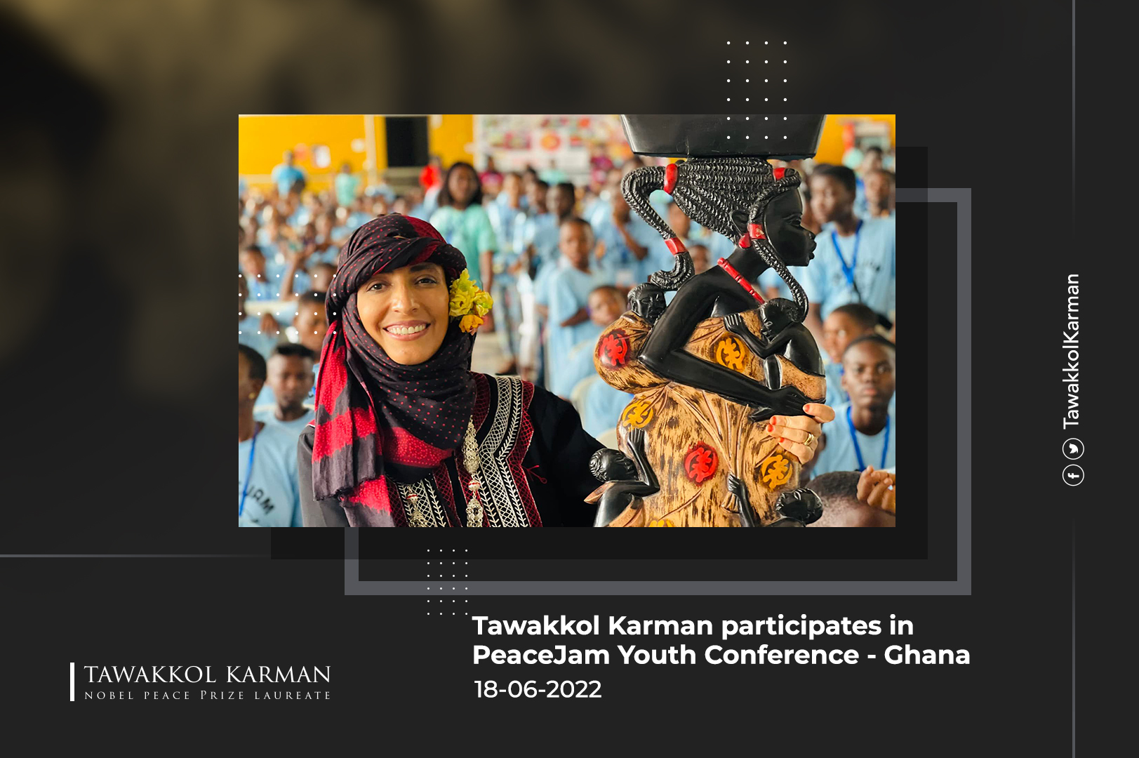 Tawakkol Karman participates in PeaceJam Youth Conference - Ghana