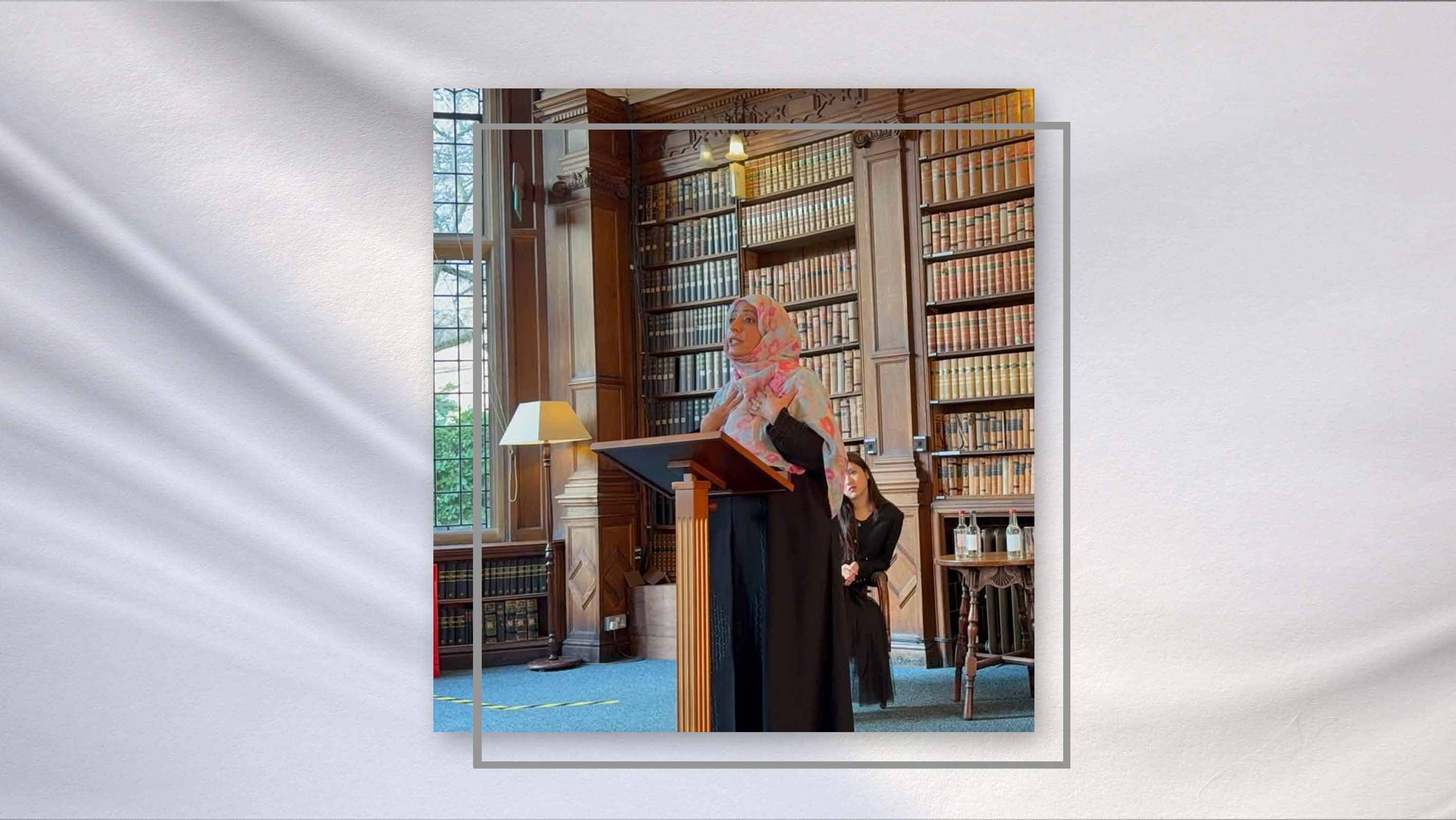 محاضرة توكل كرمان في جامعة أكسفورد بعنوان: من تآكل وتفكك الدولة الوطنية إلى تصدّع النظام العالمي